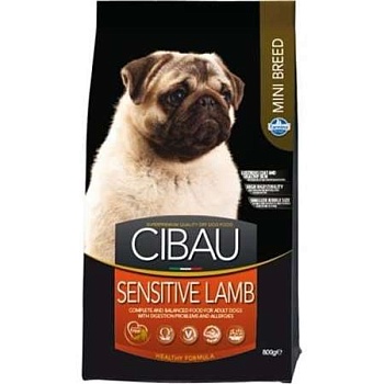 CIBAU Sensitive Lamb корм для взрослых собак Мини с Ягненком 800г купить 