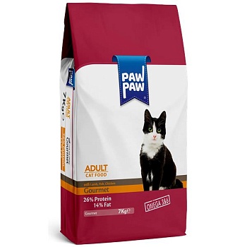Pawpaw Adult Cat Food Gourmet сухой корм для кошек 7кг купить 