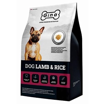 ДЖИНА DOG LAMB&RICE Корм сухой для аллергичных собак Ягненок с Рисом 18кг купить 
