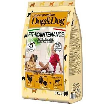 DOG & DOG Expert Premium Fit-Maintenance Сухой корм с курицей для взрослых собак для контроля веса 3кг купить 
