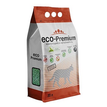 Наполнитель ECO-Premium Комкующийся Зеленый чай 20л купить 
