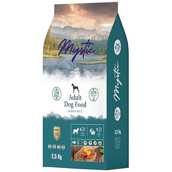 Mystic Adult Dog Food Lamb & Rice сухой корм для собак с ягненком и рисом 2,5кг купить 
