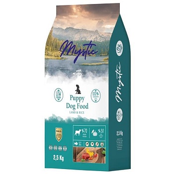 Mystic Puppy Dog Food Lamb & Rice сухой корм для щенков с ягненком и рисом 2,5кг купить 