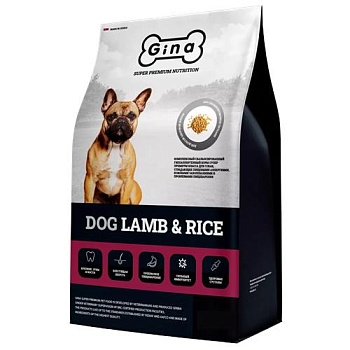 ДЖИНА DOG LAMB&RICE Корм сухой для аллергичных собак Ягненок с Рисом 7,5кг купить 