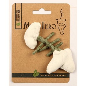 Мон Теро ЭКО игрушка для кошек "Рыбья кость", 11 см, с кошач. мятой,белая  XHC-2150-W купить 