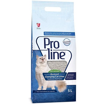 Proline комкующийся бентонитовый наполнитель для кошачьего туалета гипоаллергенный без запаха 5л купить 