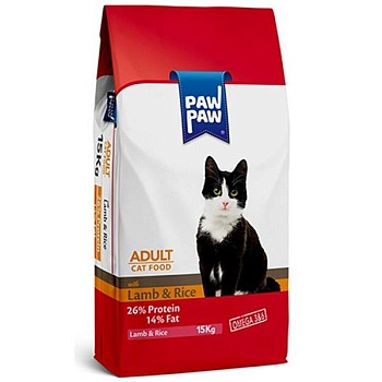 Pawpaw Adult Cat Food with Lamb & Rice сухой корм для кошек с ягненком и рисом 15кг купить 
