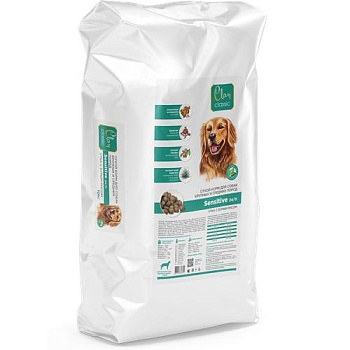 CLAN CLASSIC Sensitive сухой корм для собак крупных и средних пород Утка с бурым рисом 10кг купить 