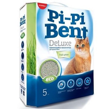 Pi-Pi Bent DeLuxe Fresh grass Наполнитель для кошачьего туалета 5кг купить 