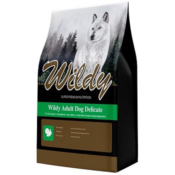 Wildy Adult Dog Delicate Сухой корм с индейкой для собак с чувствительным пищеварением 8кг купить 