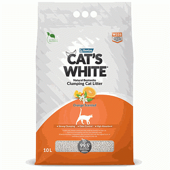 Наполнитель Cat's White Orange комкующийся с ароматом апельсина 10л купить 