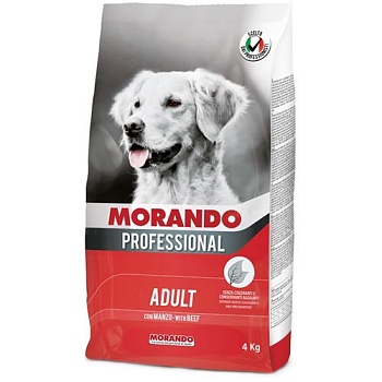 Morando Professional Cane Сухой корм для взрослых собак с говядиной 4кг купить 