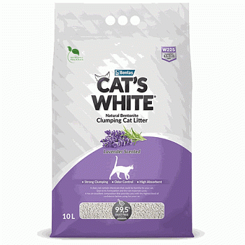 Наполнитель Cat's White Lavender комкующийся с нежным ароматом лаванды 10л купить 