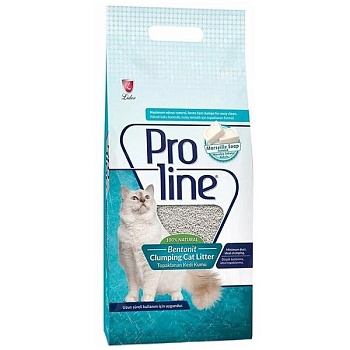 Proline комкующийся бентонитовый наполнитель для кошачьего туалета с ароматом марсельского мыла 5л купить 