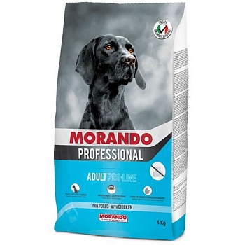 Morando Professional Cane Сухой корм для взрослых собак с повышенной массой тела PRO LINE с курицей 4кг купить 