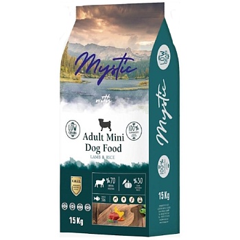 Mystic Adult Mini Dog Food Lamb & Rice сухой корм для собак с ягненком и рисом 15кг купить 