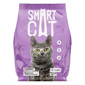 SMART CAT сухой корм для взрослых кошек с кроликом 5кг купить 
