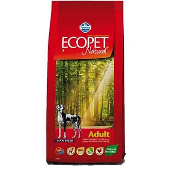 Ecopet Natural Adult Maxi корм для крупных собак 12кг купить 