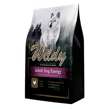 Wildy Adult DOG Energy Сухой корм с курицей для активных собак 15кг купить 