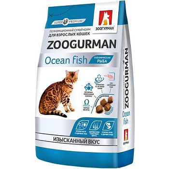 Зоогурман сухой корм для кошек Океаническая рыба 1,5кг купить 