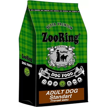 ZooRing Active Dog Стандарт Сухой корм для собак Птичий микс 24/12, 10 кг купить 