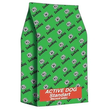 ZooRing Active Dog Стандарт Сухой корм для собак Мясной микс. 25/13, 20 кг купить 