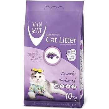 Van Cat Lavender Комкующийся наполнитель без пыли с ароматом Лаванды 10кг купить 