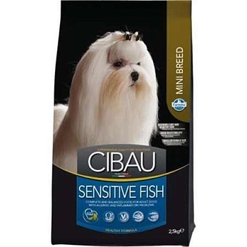 CIBAU Sensitive Fish корм для взрослых собак Мини с Рыбой 2.5кг купить 