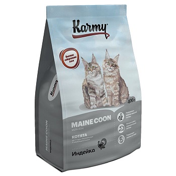 KARMY Киттен Мэйн Кун сухой корм для котят, беременных и кормящих кошек 400г купить 