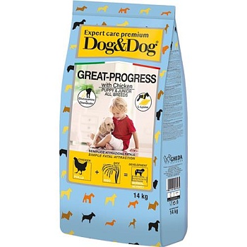 DOG & DOG Expert Premium Great-Progress Сухой корм с курицей для щенков 14кг купить 