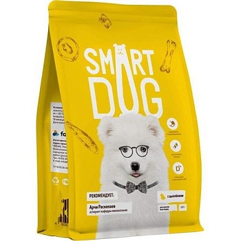 SMART DOG сухой корм для щенков с цыпленком 3кг купить 