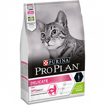 PRO PLAN `Delikate` Ягненок с комплексом OPTIRENAL для кошек с чувствительным пищеварением 3 кг купить 