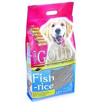 NERO GOLD Fish & Rice 24/13 корм для взрослых собак Рыбный коктейль, рис и овощи 12кг купить 