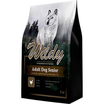 Wildy Adult DOG Senior Сухой корм с курицей и рыбой для собак старше 7 лет 1000гр купить 