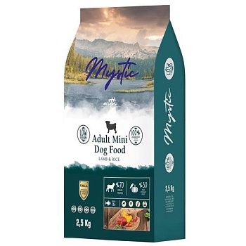 Mystic Adult Mini Dog Food Lamb & Rice сухой корм для собак с ягненком и рисом 2,5кг купить 