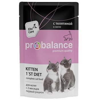 ProBalance консервы для котят с Телятиной в желе 25х85г купить 