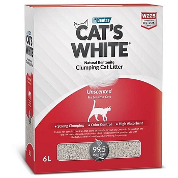 Cat`s White BOX Natural наполнитель комкующийся натуральный без ароматизатора для кошачьего туалета 6л купить 