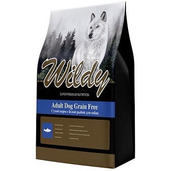 Wildy Adult Dog Grain Free Сухой корм с белой рыбой для собак 1кг купить 