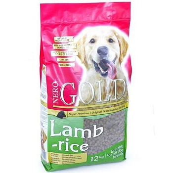 NERO GOLD Adult Lamb & Rice 23/10 корм для собак Ягненок и рис 12кг купить 