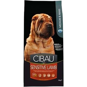 CIBAU Sensitive Lamb корм для взрослых собак Медиум Макси с Ягненком 12кг купить 