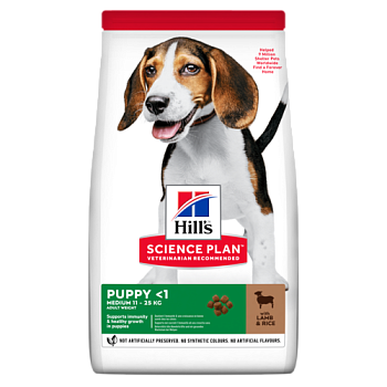 Hill`s Science Plan Puppy Medium Lamb сухой корм для щенков средних пород для поддержания здорового развития ягненок и рис 2,5кг купить 