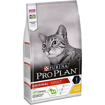 Pro Plan Adult Original сухой корм для кошек Курица 10 кг купить 