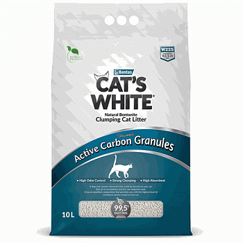 Наполнитель Cat's White Active Carbon Granules комкующийся с гранулами активированного угля 10л купить 