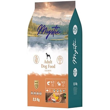 Mystic Adult Dog Food Salmon сухой корм для собак с лососем 2,5кг купить 