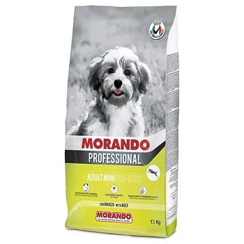 Morando Professional Cane Сухой корм для взрослых мелких пород собак PRO VITAL с говядиной 15кг купить 