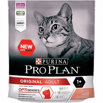 Pro Plan Adult Original сухой корм для кошек Лосось 400гр купить 
