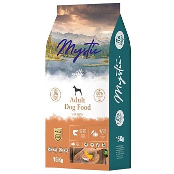 Mystic Adult Dog Food Salmon сухой корм для собак с лососем 15кг купить 
