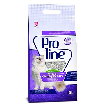 Proline комкующийся бентонитовый наполнитель для кошачьего туалета с ароматом лаванды 10л купить 