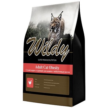 Wildy Adult Cat Obesity Сухой корм с курицей для кошек с избыточным весом 15кг купить 