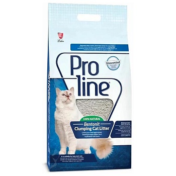 Proline комкующийся бентонитовый наполнитель для кошачьего туалета гипоаллергенный без запаха 10л купить 